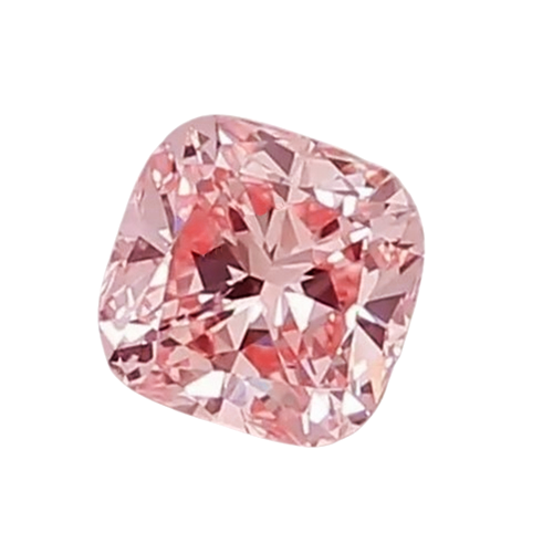 0.51CT CERTIFIED CUSHION BRILLIANT INTENSE PINK LAB GROWN DIAMOND VVS2