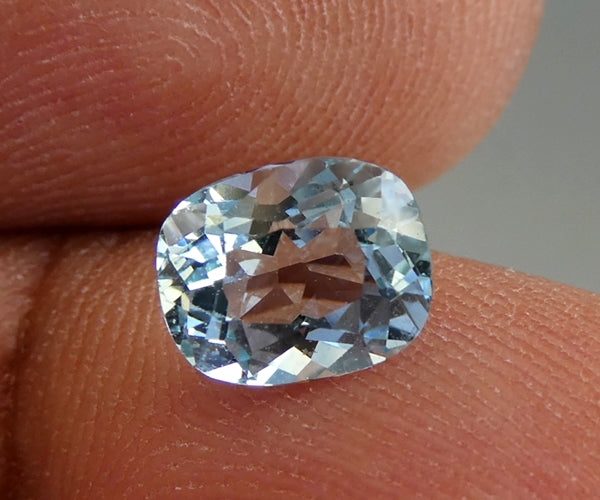 1.10CT BEAUTIFUL CUSHION SANTAMARIA BLUE 100% NATURAL AQUAMARINE