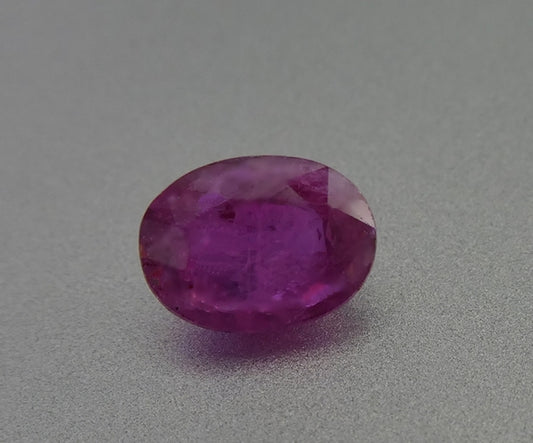 1.24CT SPLENDID OVAL CUT PINKISH RED 100% NATURAL RUBY