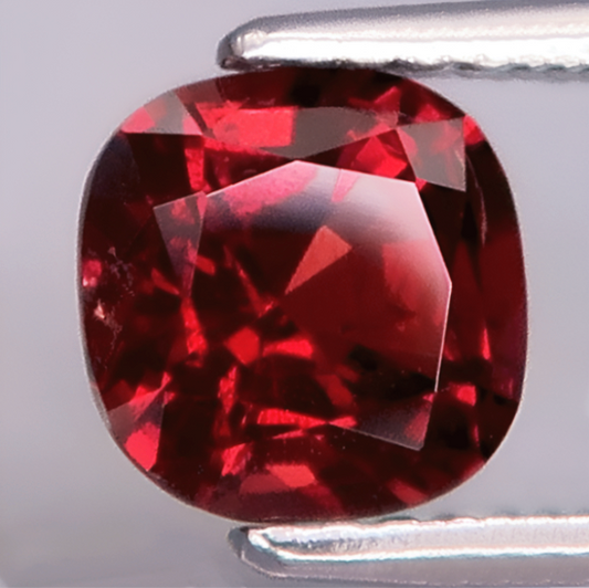 1.27CT SPLENDID CUSHION CUT 100% NATURAL RED SPINEL