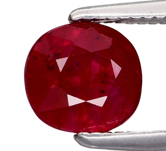 1.38CT UNHEATED SPLENDID OVAL CUT 100% NATURAL BLOOD RED RUBY