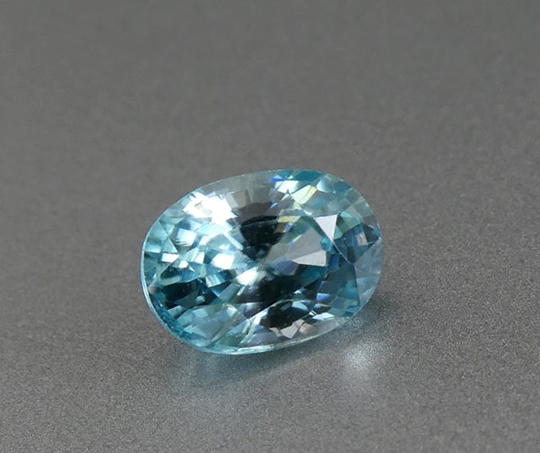 1.64CT EXCELLENT OVAL CUT 100% NATURAL BLUE ZIRCON