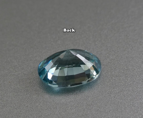 1.64CT EXCELLENT OVAL CUT 100% NATURAL BLUE ZIRCON
