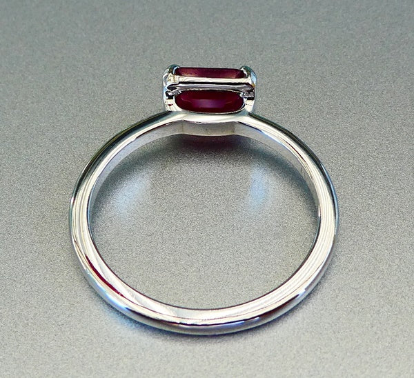 1.36CT CERTIFIED EXCELLENT 100% NATURAL BURMESE RUBY SOLITAIRE SOLID PLATINUM RING