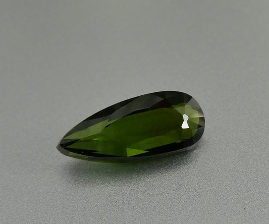 2.03CT UNHEATED PEAR CUT 100% NATURAL FOREST GREEN TOURMALINE