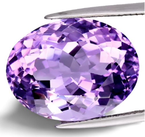 21.98CT UNHEATED EXCELLENT HUGE OVAL CUT 100% NATURAL PURPLE AMETHYST