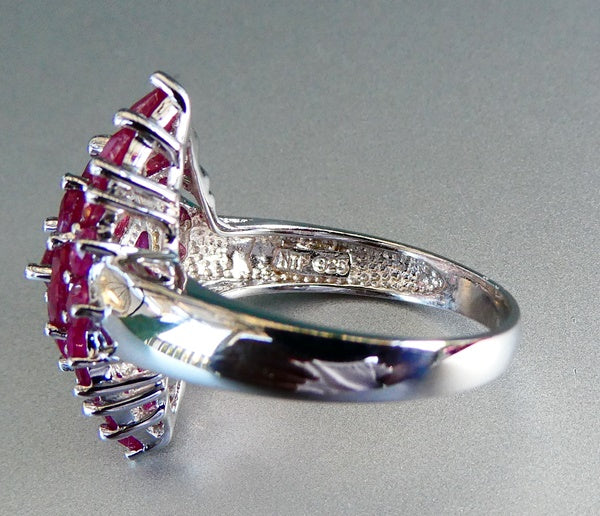 25.25CT BEAUTIFUL 100% NATURAL RED RUBY 925 STERLING SILVER RING