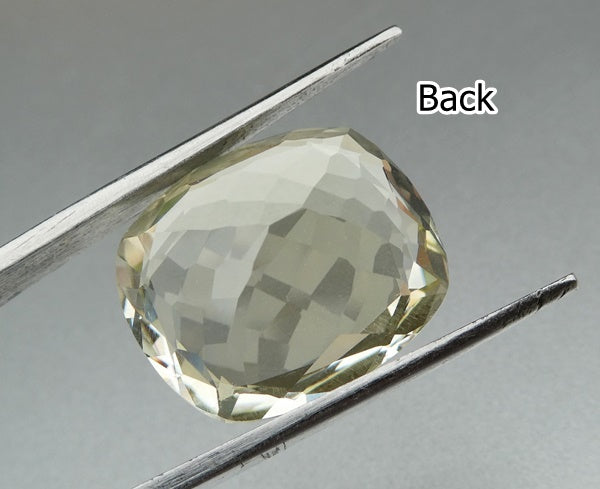 32.01CT UNHEATED SHIMMERING HUGE CUSHION 100% NATURAL YELLOW CITRINE