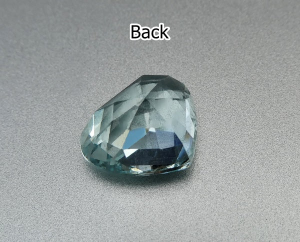 5.64CT UNTREATED DAZZLING HUGE HEART CUT 100% NATURAL AQUA BLUE AQUAMARINE