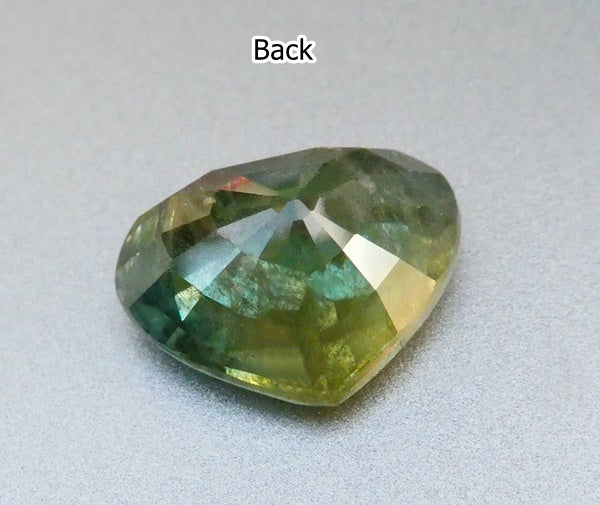 8.79CT SPLENDID HEART SHAPE HUGE 100% NATURAL BLUE GREEN SAPPHIRE