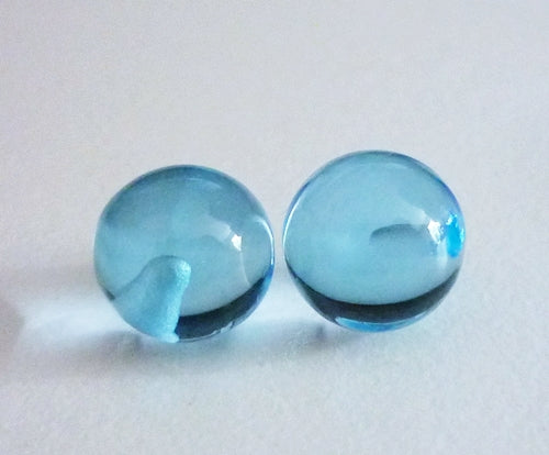 10.04CT EXCELLENT FLAWLESS CUSTOM 100% NATURAL BLUE TOPAZ BALL PAIR
