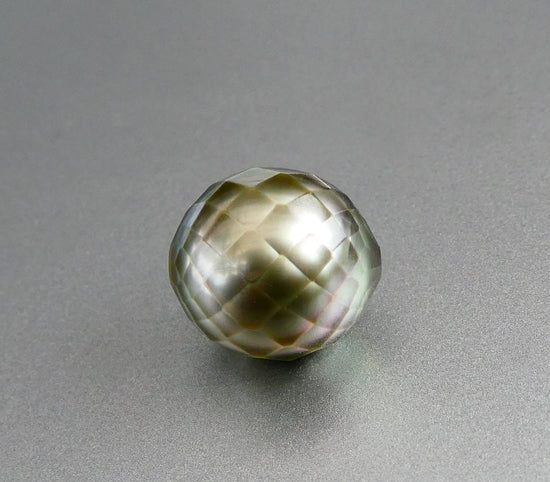 12.10MM EXCELLENT GENUINE SOUTH SEA CUSTOM GREEN GREY TAHITIAN PEARL