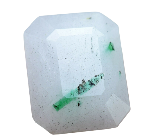 13.00CT UNIQUE COLLECTORS STONE 100% NATURAL EMERALD ON MILKY QUARTZ