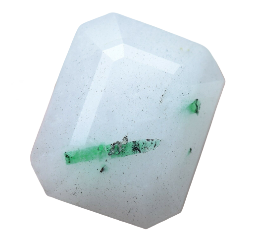 13.00CT UNIQUE COLLECTORS STONE 100% NATURAL EMERALD ON MILKY QUARTZ