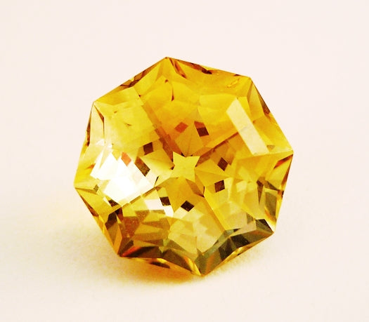 15.40CT EXCELLENT CUSTOM CUT HUGE 100% NATURAL GODEN YELLOW CITRINE