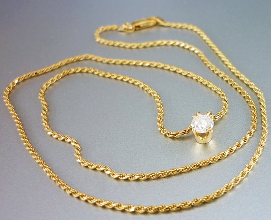 0.25CT GORGEOUS 100% NATURAL SOLITAIRE DIAMOND 14K SOLID YELLOW GOLD PENDANT NECKLACE