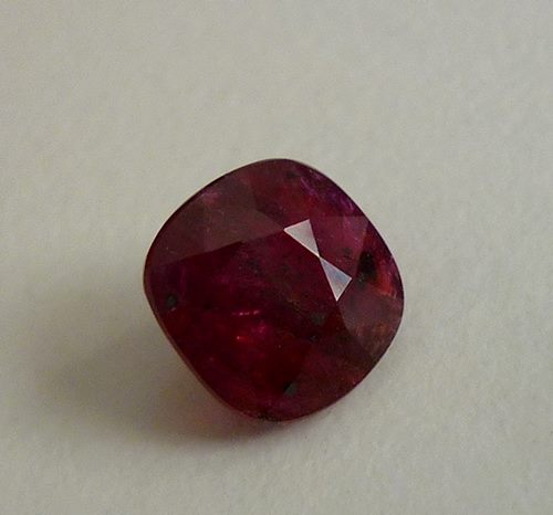 2.13CT UNHEATED EXQUISITE BLOOD RED CUSHION RUBY