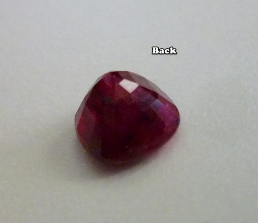 2.13CT UNHEATED EXQUISITE BLOOD RED CUSHION RUBY