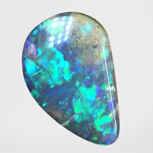 2.39CT NATURAL LIGHTNING RIDGE AUSTRALIA SEMI BLACK OPAL