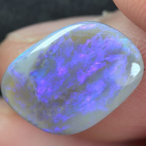 4.50CT 天然ライトニング リッジ オーストラリア産 セミブラック クリスタル オパール