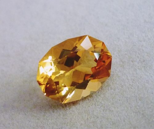 5.89CT DAZZLING EXCELLENT CUSTOM CUT YELLOW CITRINE
