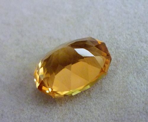 5.89CT DAZZLING EXCELLENT CUSTOM CUT YELLOW CITRINE