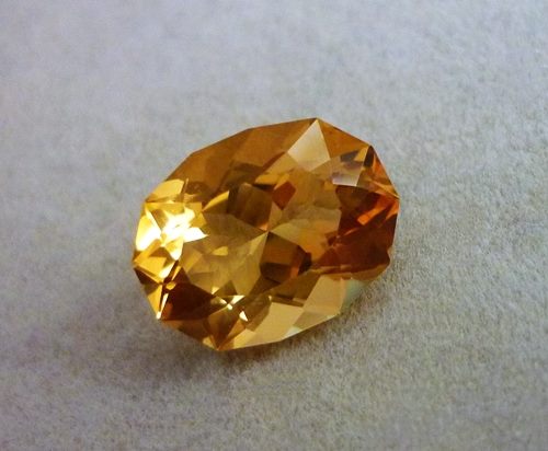 5.89CT DAZZLING EXCELLENT CUSTOM CUT YELLOW CITRINE