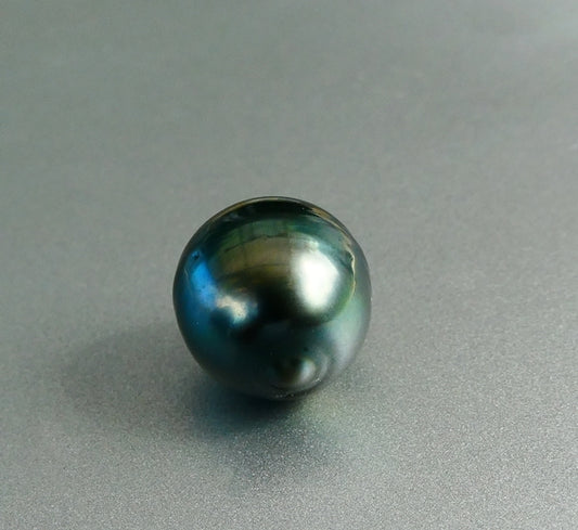 9.47CT EXCELLENT GENUINE SOUTH SEA PEACOCK GREEN GREY TAHITIAN PEARL