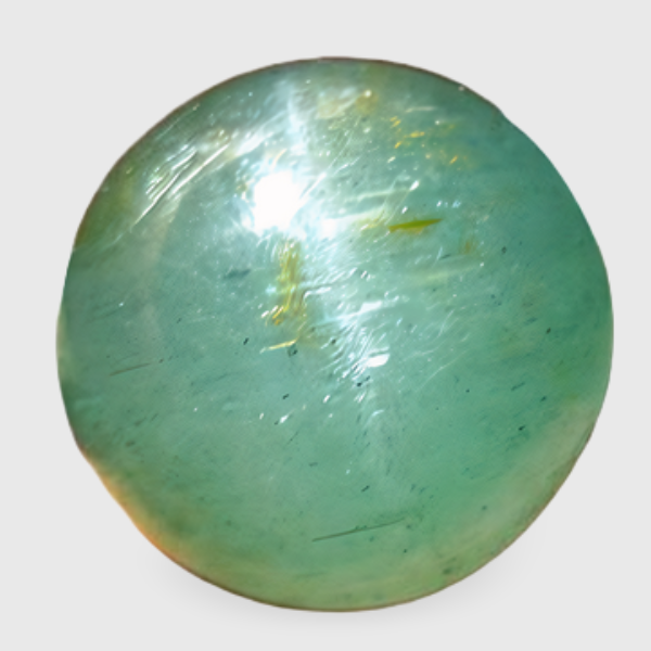 12.51CT 希少な天然ラウンド ブルー アクアマリン キャッツアイ