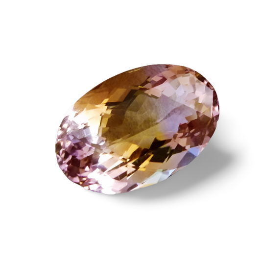 8.79CT UNHEATED EXCELLENT BIG 100% NATURAL PURPLE YELLOW AMETRINE