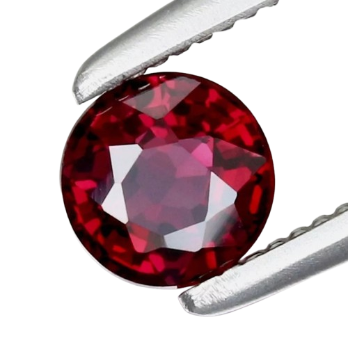 0.61CT SPLENDID ROUND CUT 100% NATURAL PURPLE RED RUBY