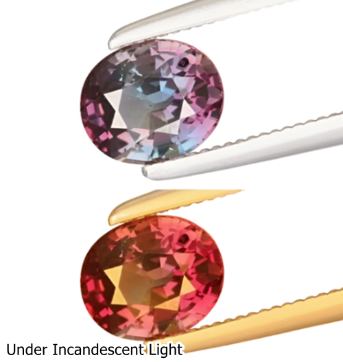 0.95CT UNHEATED GORGEOUS OVAL CUT 100% NATURAL COLOUR CHANGE SAPPHIRE