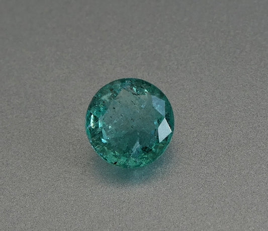 1.02CT SPLENDID ROUND CUT 100% NATURAL COLUMBIAN EMERALD