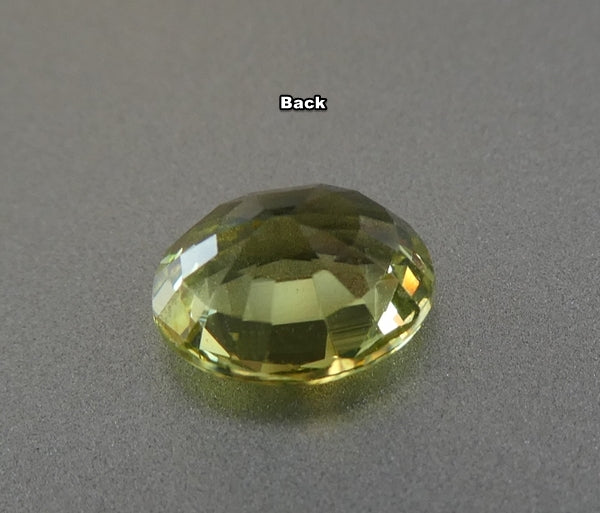 1.20CT SPLENDID OVAL CUT 100% NATURAL YELLOWISH GREEN CEYLON SAPPHIRE