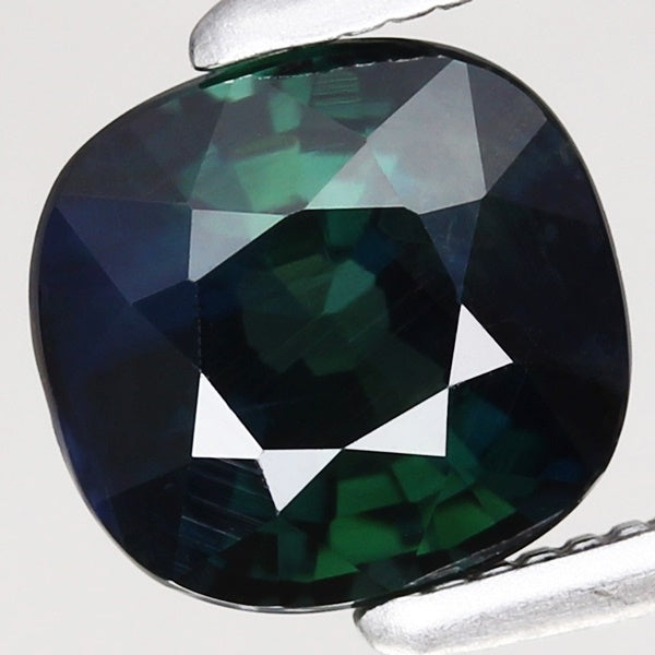 1.36CT BRILLIANT CUSHION CUT 100% NATURAL TEAL BLUE SAPPHIRE