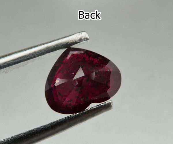 1.73CT UNHEATED HEART CUT 100% NATURAL BLOOD RED RUBY