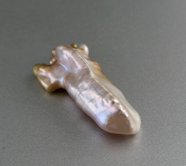 12.12CT GENUINE EXCELLENT BIG PINK GOLD GREY JAPANESE KASUMI KESHI PEARL