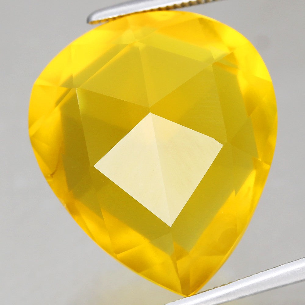 12.57CT UNTREATED 100% NATURAL HUGE UNIQUE DOUBLE SIDED YELLOW OPAL