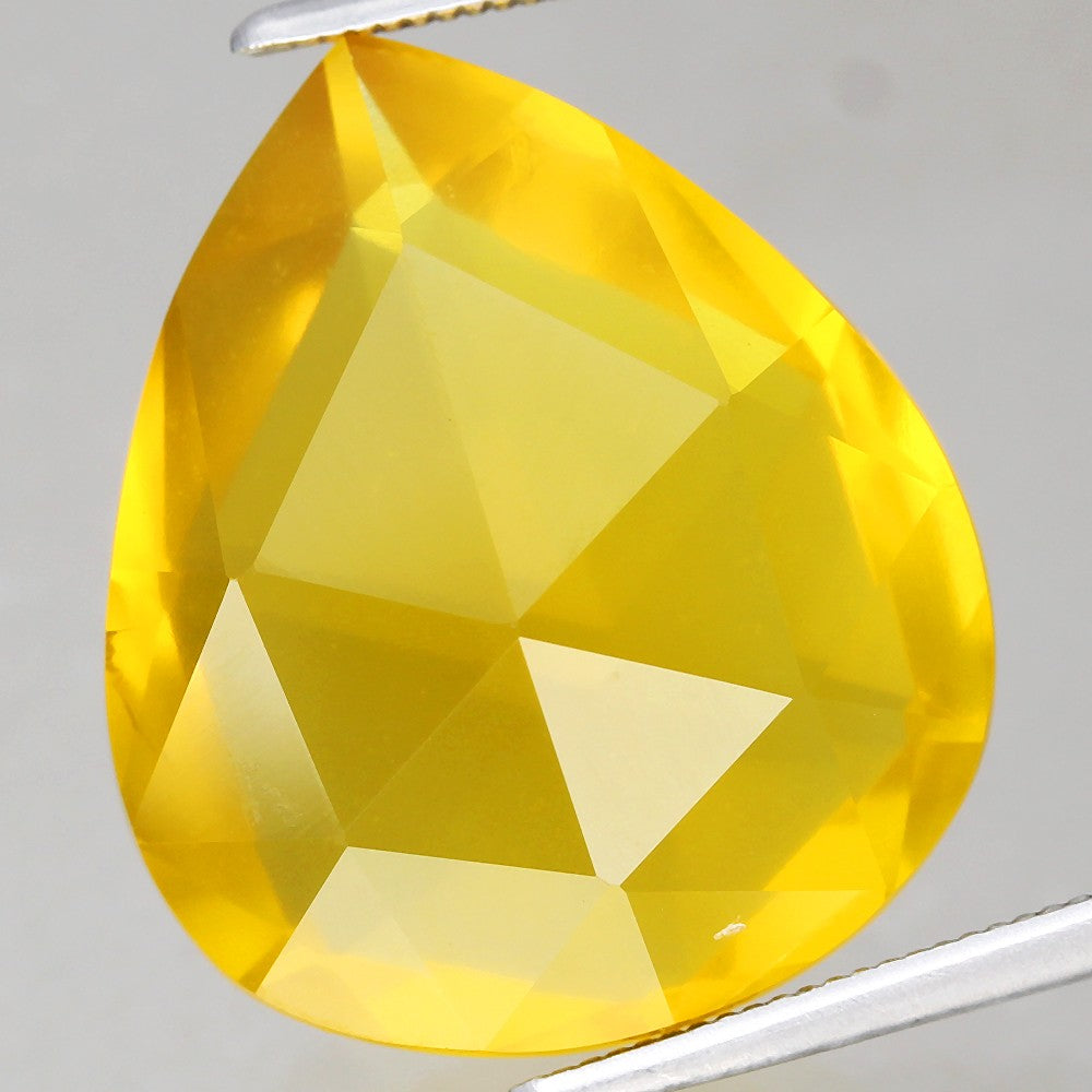 12.57CT UNTREATED 100% NATURAL HUGE UNIQUE DOUBLE SIDED YELLOW OPAL