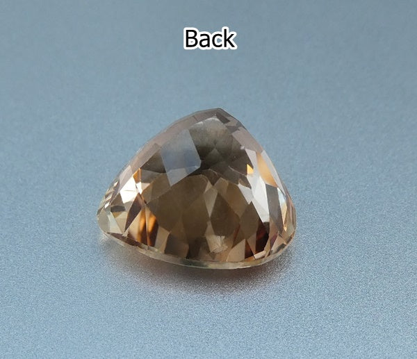 13.12CT BRILLIANT HEART CUT 100% NATURAL PINKISH BROWN IMPERIAL TOPAZ