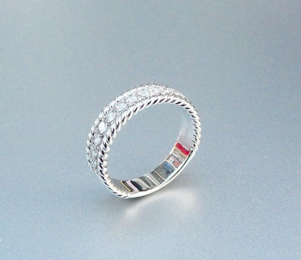 0.65CT EXCELLENT 100% NATURAL DIAMOND 925 STERLING SILVER PAVE RING