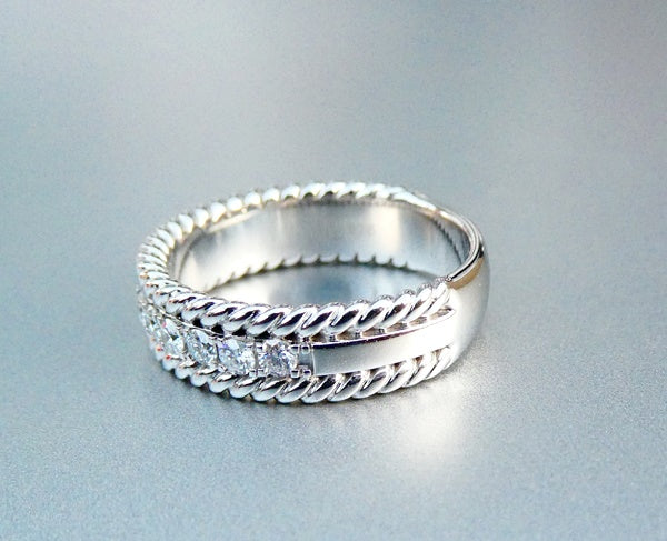 0.65CT EXCELLENT 100% NATURAL DIAMOND 925 STERLING SILVER PAVE RING