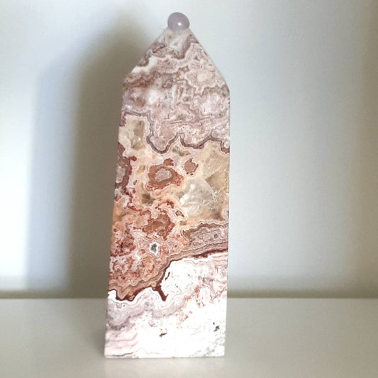 MEXICAN CRAZY LACE AGATE TOWER 69.43G
