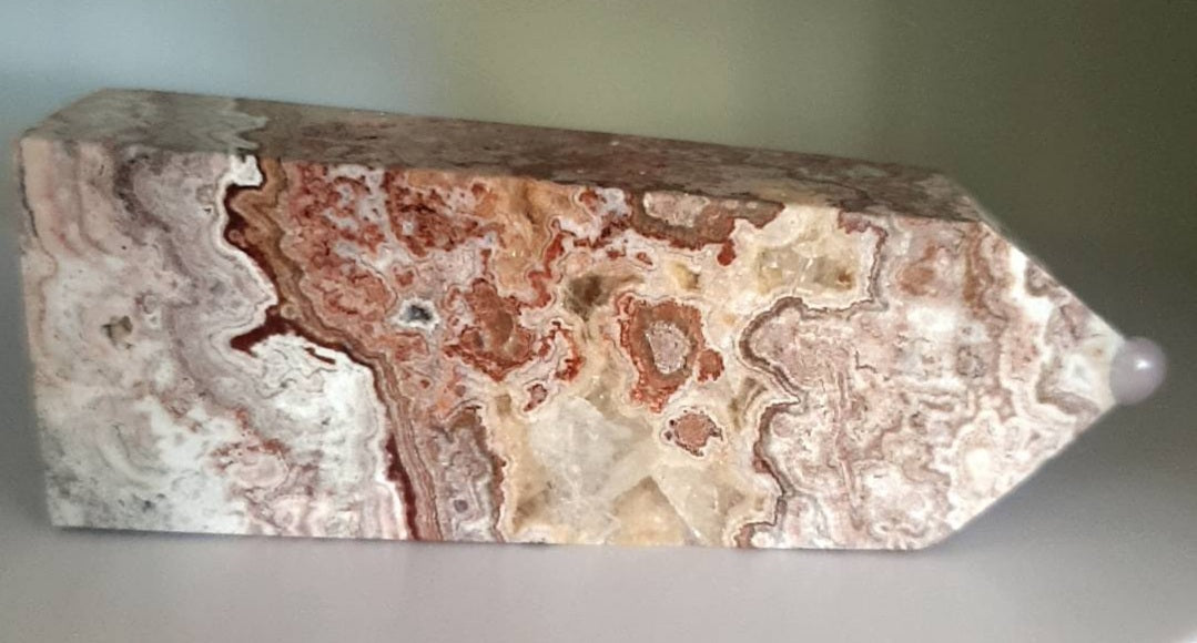 MEXICAN CRAZY LACE AGATE TOWER 69.43G