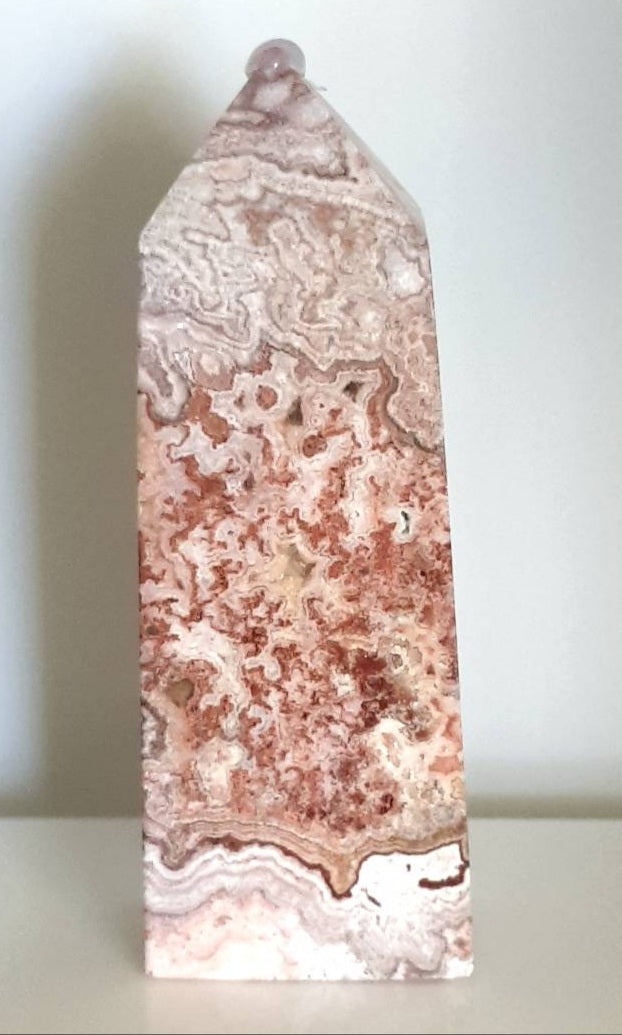 MEXICAN CRAZY LACE AGATE TOWER 69.43G