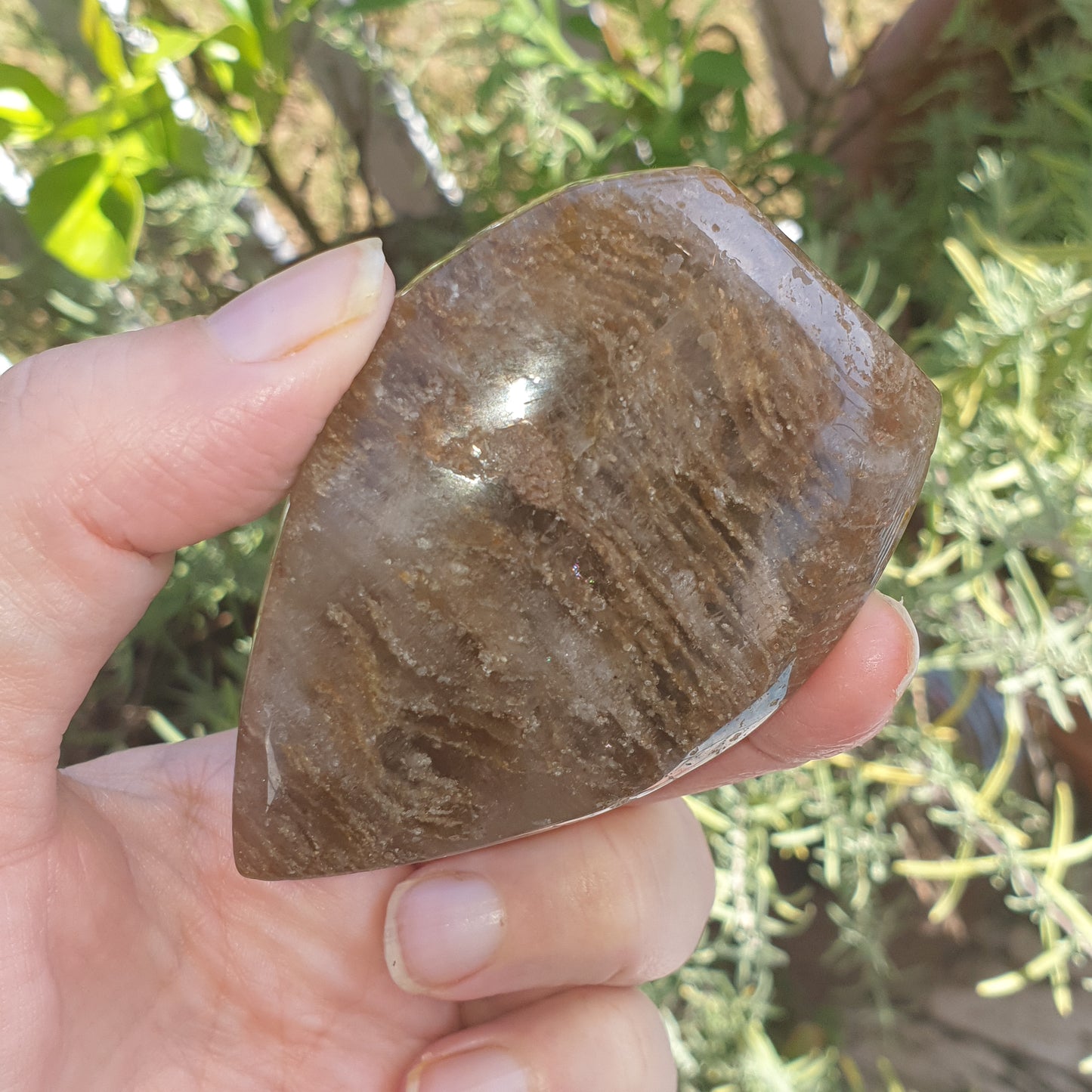 THOUSAND LAYER GARDEN QUARTZ FREEFORM 100.55G