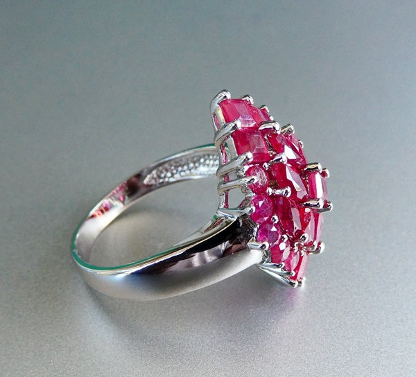 25.25CT BEAUTIFUL 100% NATURAL RED RUBY 925 STERLING SILVER RING