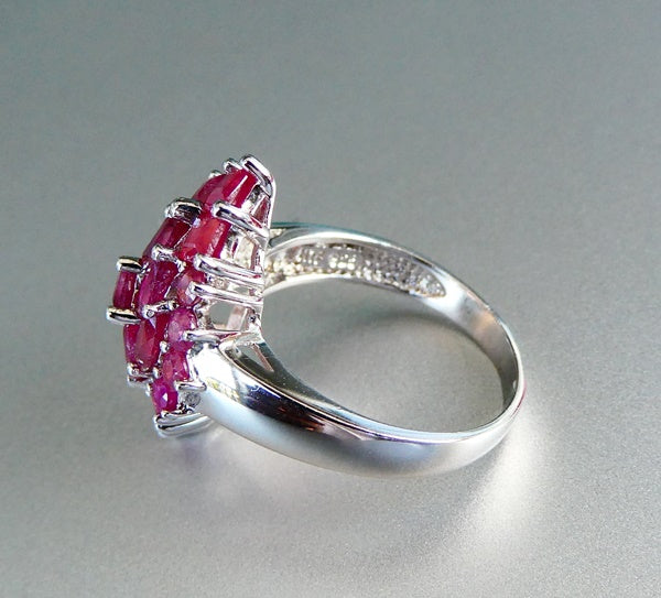25.25CT BEAUTIFUL 100% NATURAL RED RUBY 925 STERLING SILVER RING