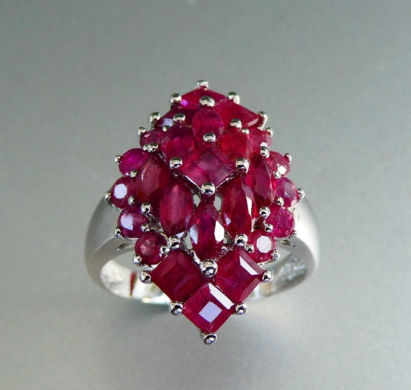 25.25CT BEAUTIFUL 100% NATURAL RED RUBY 925 STERLING SILVER RING