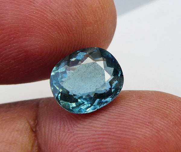 3.18CT BEAUTIFUL BIG CUSHION 100% NATURAL SANTAMARIA BLUE AQUAMARINE